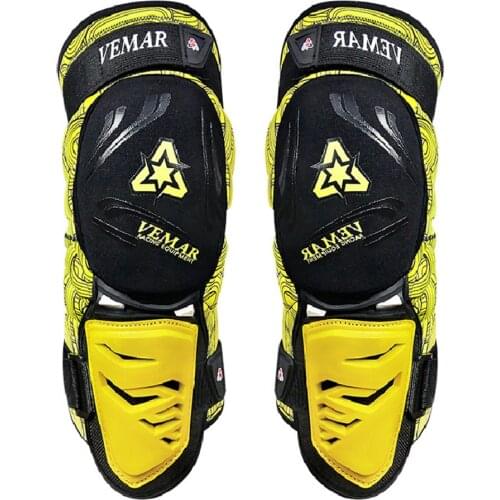 Motorcycle Knee Pads Aramid Yellow Motocross Equipment Moto Motorbike Equipacion Body Armor Protect Gears Knee Pads Four Seasons