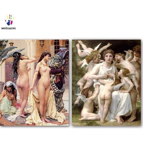 DIY colorings pictures by numbers with colors Beauty and angels picture drawing painting by numbers framed Home