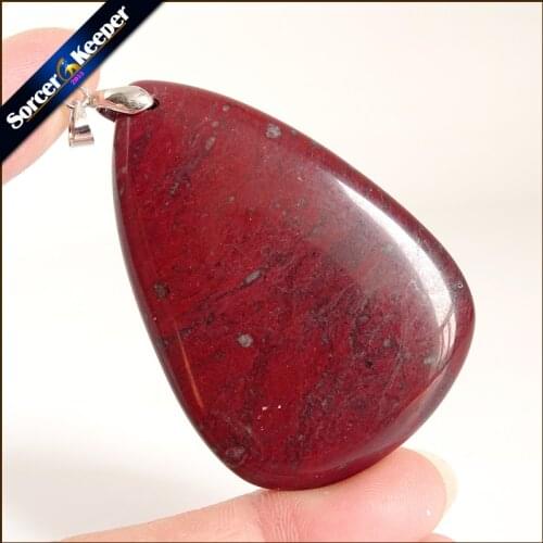 Natural Stone Red River Stone Bijoux Vintage Diy Beads Pendant Costume Jewellery Women Mens Charm Necklace with Gift Box YS405