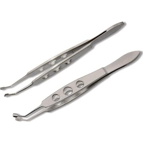 Micros Eyelid Ophthalmic Instruments Two Types Head 10.5CM Double Eyelid Fat Tarsal Gland Physiotherapy Massage Tweezers