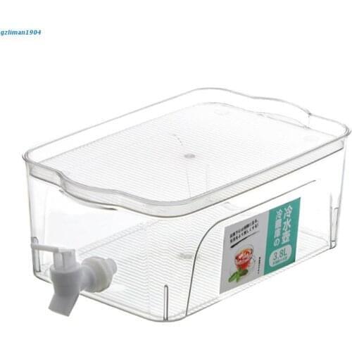 P15D 3.8L Water Jug With Faucet Lemon Juice Jug Kitchen Drinkware Kettle Cold Water Bottle Container Beverage Dispenser