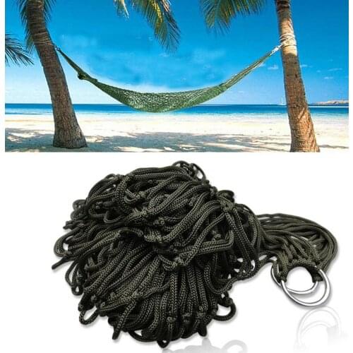 Portable Camping Hammock Hanging Bed Net Outdoor Nylon ，Hammock Net Rope Chair