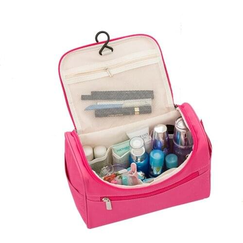 Portable Multi Pocket Large Capacity Unisex Shockproof Oxford Pillow Shape Hanging Toiletry Wash Organiser Zipper Cosmetic Bag