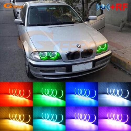 For BMW E46 Coupe Convertible PRE FACELIFT 1999-2003 RF remote Bluetooth App Multi-Color Ultra bright RGB LED Angel Eyes kit