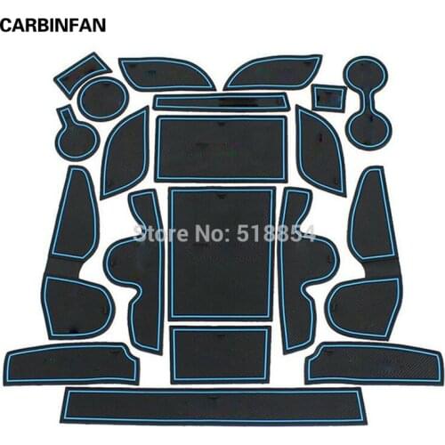 Rubber cup mat Dash Mat Non-slip auto Interior Door Mats Pads Gate Slot Cushion Pad Cup Mat 20pcs\set For Hyundai Tucson 2016