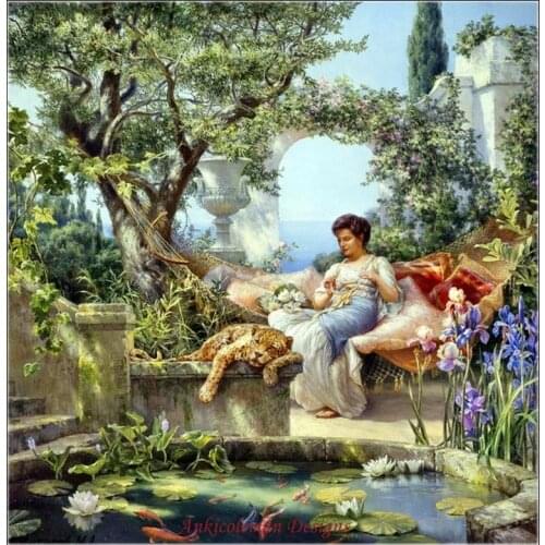 Needlework for embroidery DIY DMC High Quality - Counted Cross Stitch Kits 14 ct Oil painting - Italian Noon
