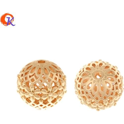 Cordial Design 50Pcs 14*14MM Jewelry Accessories/Hand Made/Copper Beads/Ball Shape/DIY Beads Making/Connectors/Earring Findings