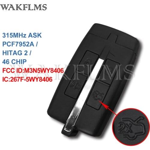Brand New 4 Buttons Smart Remote Car Key Replacement For Ford Taurus 315MHz ID46 FCC ID M3N5WY8406 Genuine No Badge Version