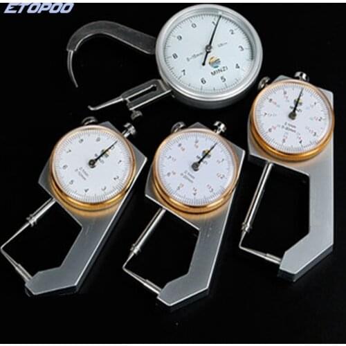 0-20mm Dial Thickness Gauge Curved Tip 0-10mm for Hollow Pipe or Circular Tube Caliper Gauge Flat Head Thickness Meter Tester