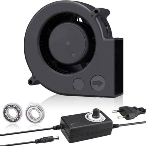 GDSTIME 97mm x 33mm DC Blower 110V 220V AC Powered Fan with Variable Speed Controller for DIY Cooling Ventilation Exhaust