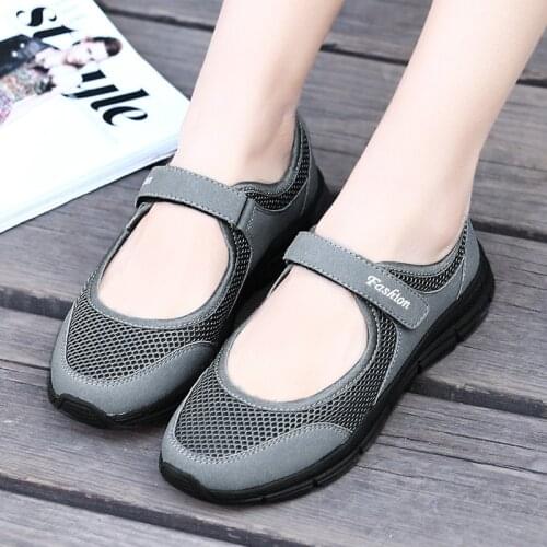 2021 spring and summer new womens flat shoes ultralight mesh shoes soft sports shoes ladies casual shoes Zapatos De Mujer