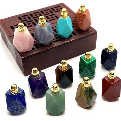 1pc Natural Stone Pendant Malachite Blue Sand Stone Opal Necklace Pendant DIY Jewelry Charm Making Bracelet Earring Accessories