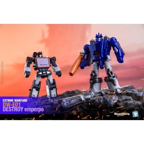 2Pcs/SET Transformation Dr.Wu & DW-E01 Galvatron DW-E02B Soundblaster Legendary Mini PVC Action Figure Model Robot Toys With Box