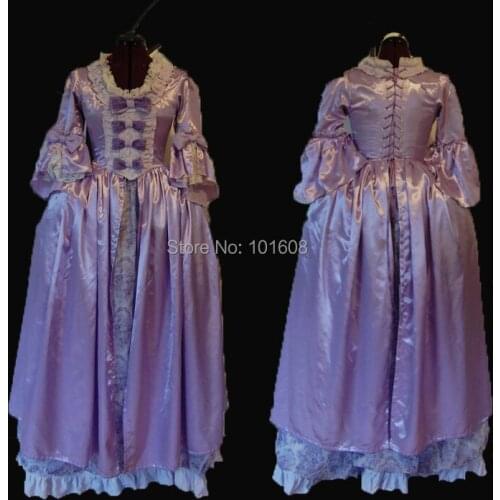 Tailored!Eras Purple Civil War Victorian Ball Gown Southern Belle Halloween Gothic Cosplay DRESS Colonial dresses HL-435
