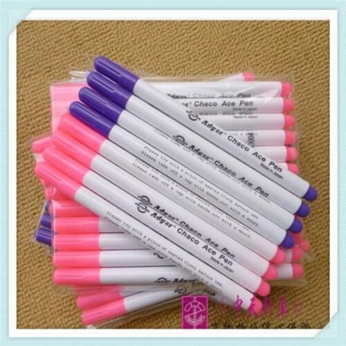 Free Shipping Air Water Erasable Pen/ Fabric Marker/ Temporary Marking/ Auto-Vanishing Pen for Cloth 8PCS/LOT Purple& Pink JS-05