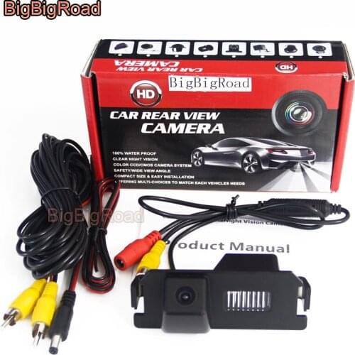 BigBigRoad For Kia Soul K2 RIO Hyundai I30 Rohens Solaris Genesis Coupe Elantra Verna Car Rear View Backup Parking CCD Camera