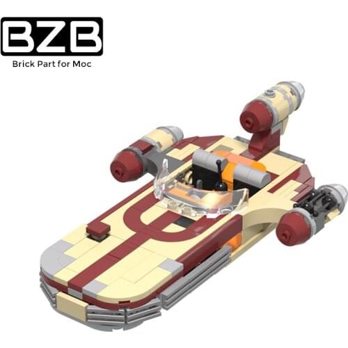 BZB MOC Star 41385 X-34 Space Series Wars Soro Suub Landspeeder Fighter Building Blocks Figure Airship Bricks Kids Gift Toys