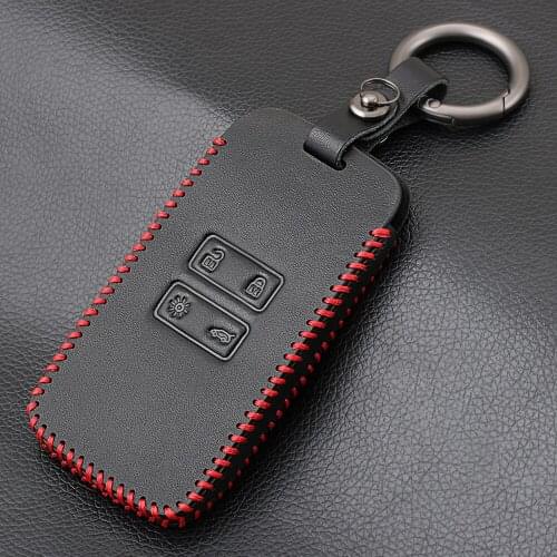 Genuine Leather Car Key Cases For Renault Clio Talisman Megane Scenic Kadjar Captur Koleos Smart Remote Fob Shell Cover