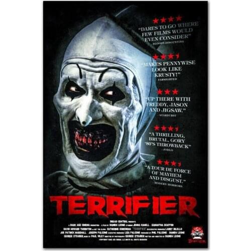 F032 Terrifier New 2017 Horror Movie Classic Film Silk Cloth Poster Art Bedroom Decoration