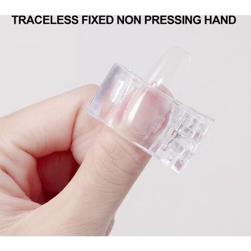 Building Nail Tips Clip Finger Extension Quick UV LED Gel Plastic Builder-Gel Tools Crystal Nail Mold Fixing Clip Practical