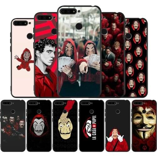 La casa de papel TV black Silicone Phone Case For Huawei honor 30 8 8X 9 10 10 Lite 20 Mate 10 20 30 Lite Pro cover