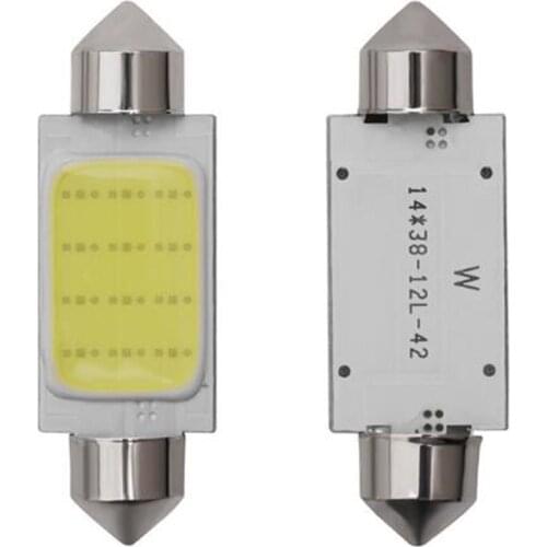 Led Cob 36mm 39mm 41mm White Bulbs For Cars License Plate Interior Reading Light Festoon 36-41mm