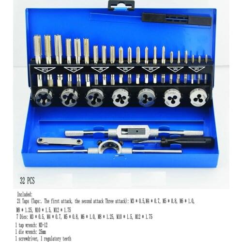 Taps Banya Hardware Tools / hand tapping wrench Banya cutter hand / 32PCS