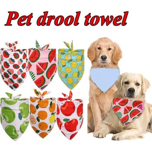 2021 New Dog Scarf Pet Supplies Print Pet Triangle Scarf Dog Accessories Pet Neckerchief Scarf Summer Dog Saliva Towel