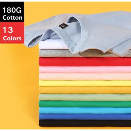 2021 new solid color round collar can tear marked short sleeves Loose cotton soft comfortable T-shirt Wholesale mens T-shirt