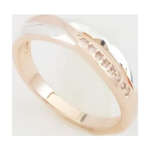 New Arrival Women Rings Trendy Simple Design White Cubic Zircon Gold and Silver Color Party Rings Designs for Women