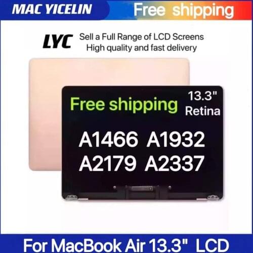 Rose Gold New Late 2018 2019 Year A1932 LCD Display Screen Panel For Macbook Air Retina 13.3" A1932 LED Screen