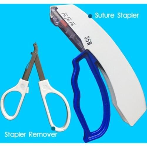 35W Disposable Medical Skin Suture Stapling Surgery Stitching Surgical Clipper Nail Stapler Needle Remover for Student Practice