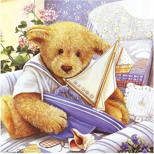 Plush Teddy Bear Diamond Painting Cartoon Round Full Drill Nouveaute DIY Mosaic Embroidery 5D Cross Stitch Home Decor Gifts