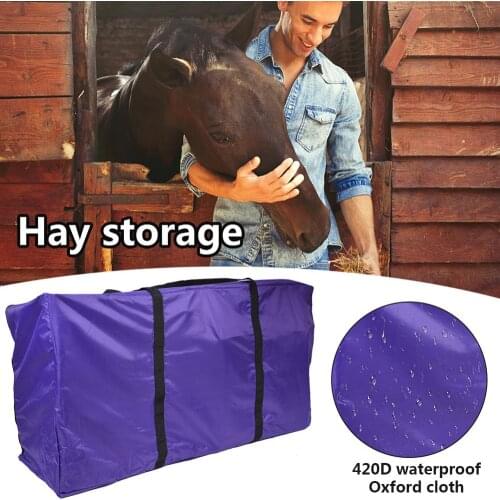 Portable Hay Storage Bag Foldable Horse and Livestock Hay Bale Bags Waterproof