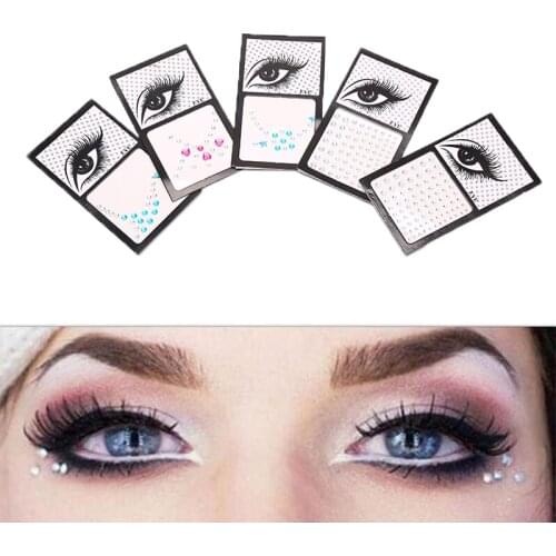 Face Crystal Sticker Eye Crafted Body Jewels Festival Temporary Tattoo Glitter