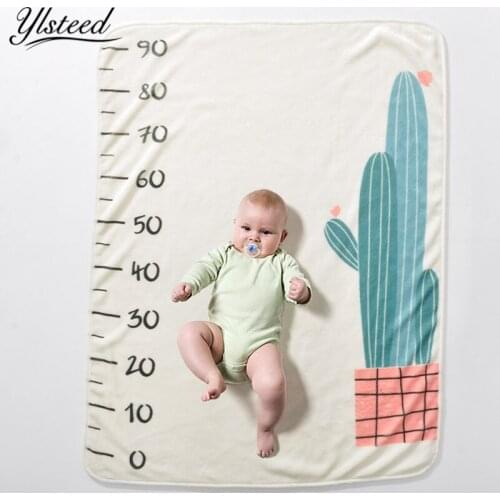Infant Photo Prop Super Soft Flannel Baby Milestone Blanket Cut Baby Growth Record Month Blanket Newborn Shooting Backdrop Cloth