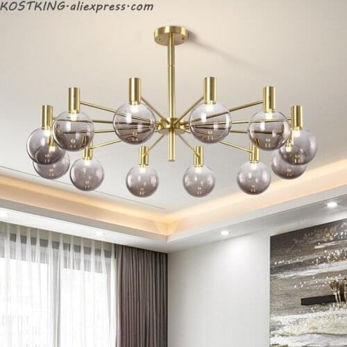 Light luxury living room led chandelier simple modern home dining room bedroom lamp Nordic novelty cafe chandelier ceiling