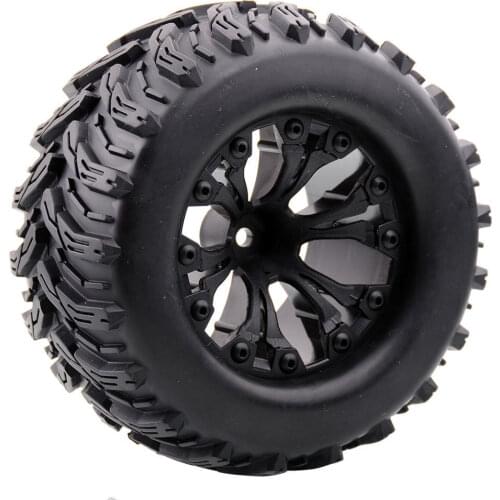 RC H98086 Tires & Wheel Complete L/R Fit HongNor HNR 1/10 Monster Truck H9801