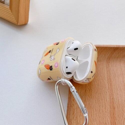 Cute Clear Earphone Case for Airpods Pro 1 2 Case Fruit Pattern Transparent Hard PC Cover for AirPods 2 Pro Air Pods Cover Case