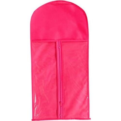 Black Rose Hair Extension Carrier Bag Hair Extension Suit Case Bag Non-woven Fabric PVC Wig Storage Bags Pouch 29x60cm