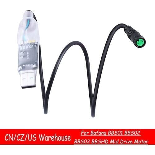 Ebike USB Programming Cable Electric Bike Motor Programmed Cable Replacement for Bafang BBS01 BBS02 BBS03 BBSHD Mid Drive Motor