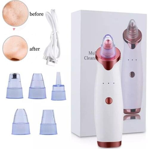 USB Rechargeable Blackhead Remover Face Pore Vacuum Skin Care Acne Pore Nose Cleaner Pimple Removal Vacuum Suction Tools