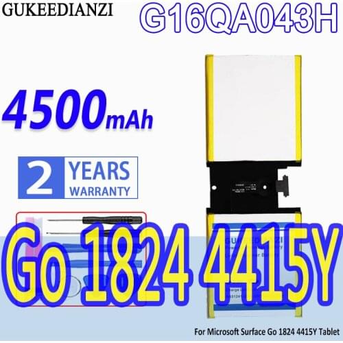 High Capacity GUKEEDIANZI Battery G16QA043H 4500mAh For Microsoft Surface Go 1824 4415Y Tablet