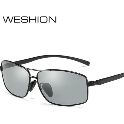 WESHION 2018 Photochromic Sunglasses Men Polarized Driving Goggles Vintage Sun Glasses Oculos De Sol Feminino With Sport Cases