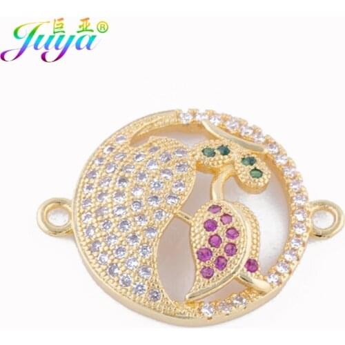 2018 New Fashion Jewelry Fittings Gold/Rose Gold Floating Flower Connectors Accessories For Women Handmade Jewelry Making