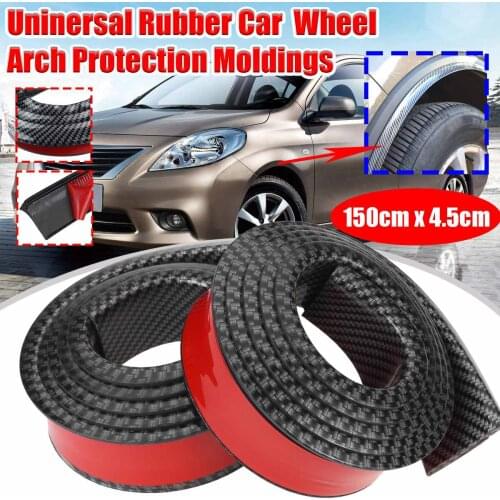 1.5Mx4.5CM Universal Pair Rubber Car Mudguard Trim Wheel Arch Protection Moldings for most cars trucks SUVs Car Styling Moulding