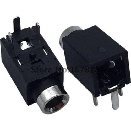 100PCS Diameter 4mm 3 PIN DIP Headphone Jack socket PJ210 PJ-210/2F01 2.5MM Audio, video socket