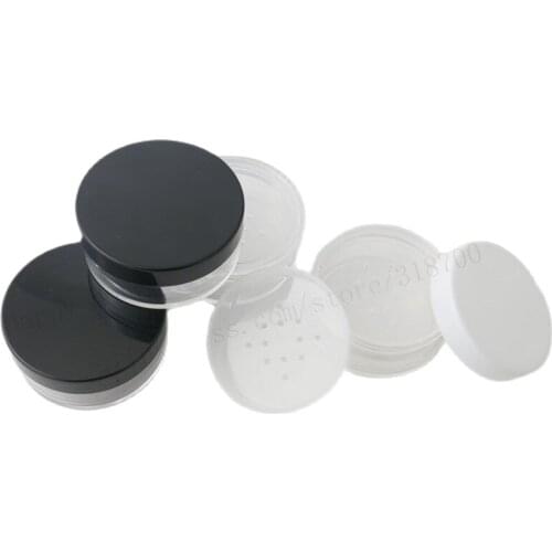 100pcs/lot 30g Clear Plastic Travel Makeup Cream Refillable Bottle Cosmetic Jar Pot Eyeshadow Face Cream Container Box