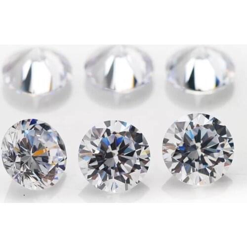1000 pcs/lot wholesale 0.8mm-3mm China Manufaturer Round Brilliant Cut AAA white CZ Synthetic Cubic Zirconia for Jewelry Making