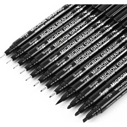 12 Pcs Fineliner Pens Waterproof Archival Ink Fine Point Micro Pen or Beginners Writing Journaling Signature Multiliner